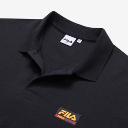 Fila Linea Italia Logo - Miesten Poolopaita - Mustat | FI-20305